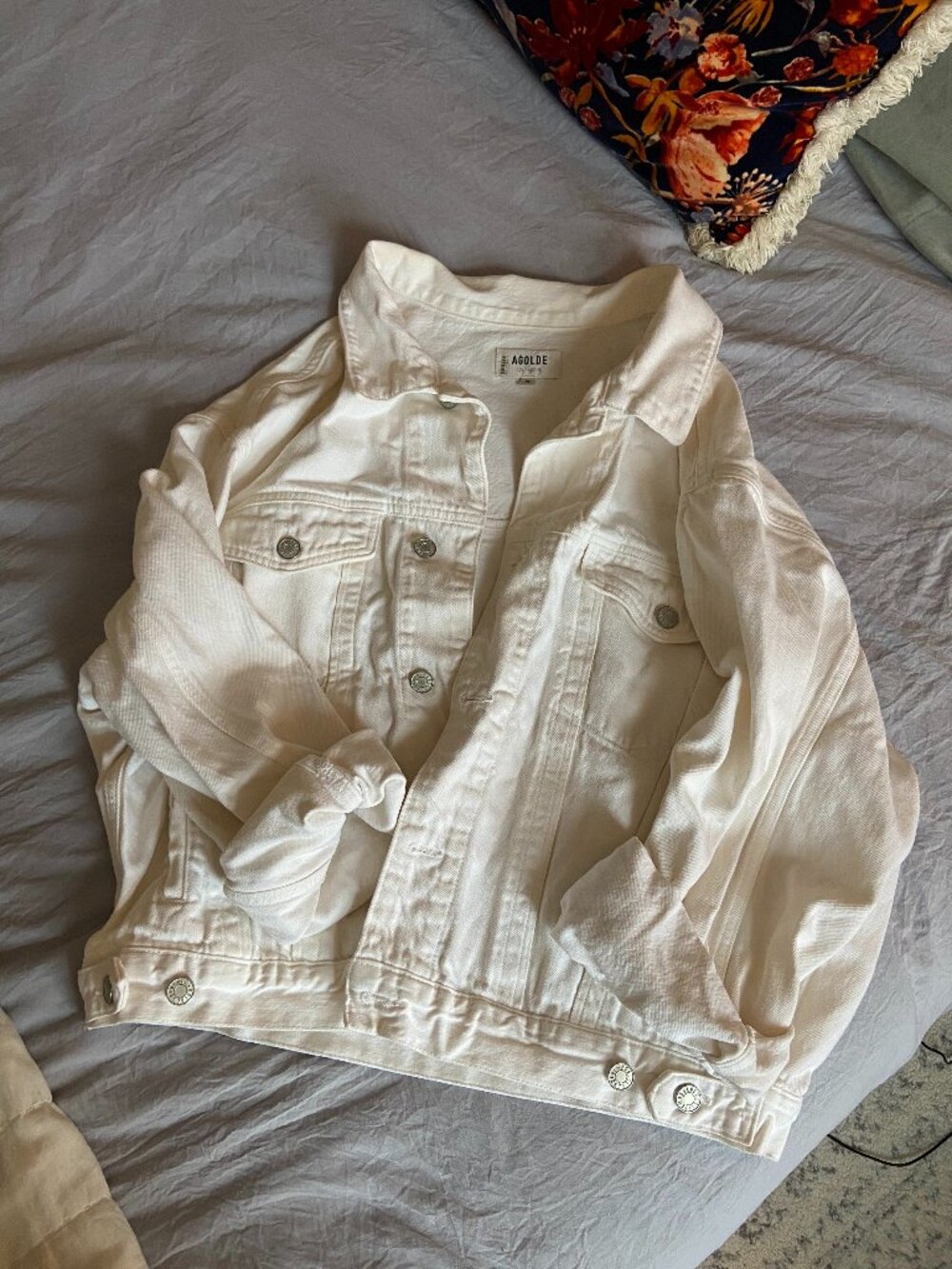 AGOLDE Women's White and Cream Jacket